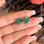 Aretes Esmeralda corazón