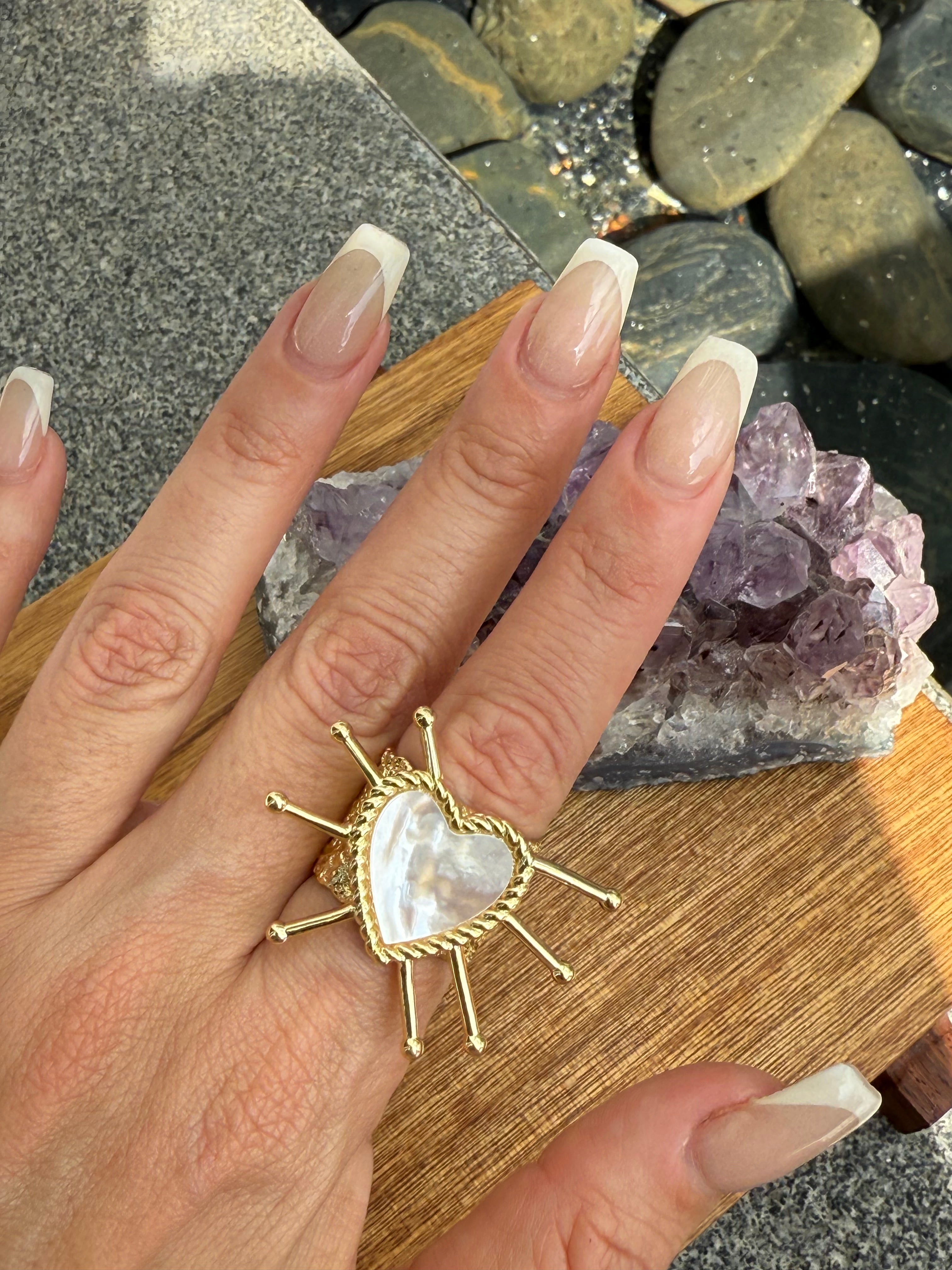 Anillo Corazón Picos