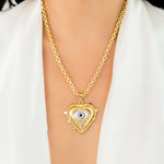 Collar corazón Ojo Azul M2