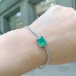Pulsera Esmeralda Cuadrada M1