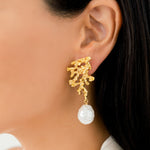 Aretes Coral Perla