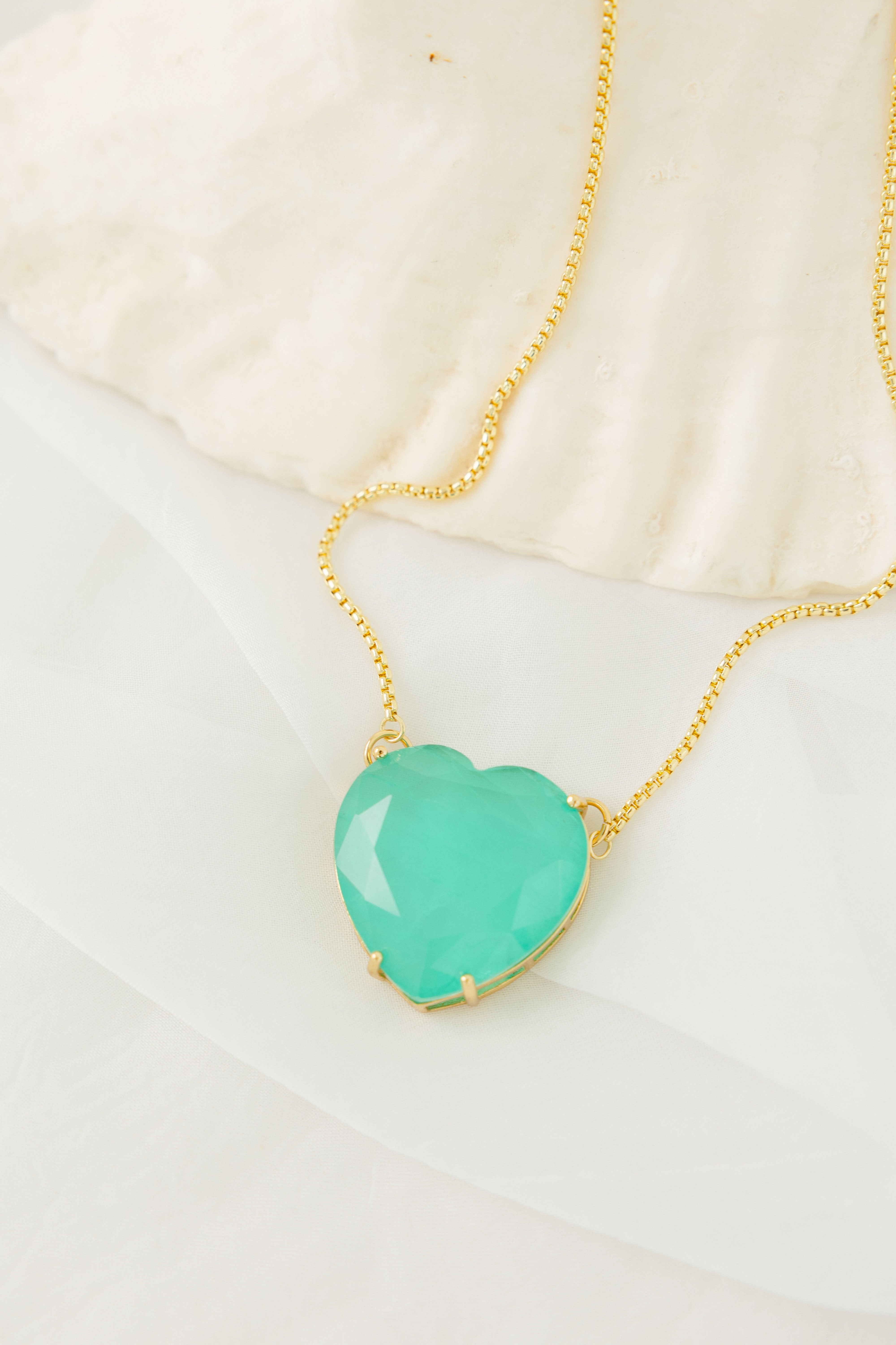 Collar Corazón Turmalina Grande