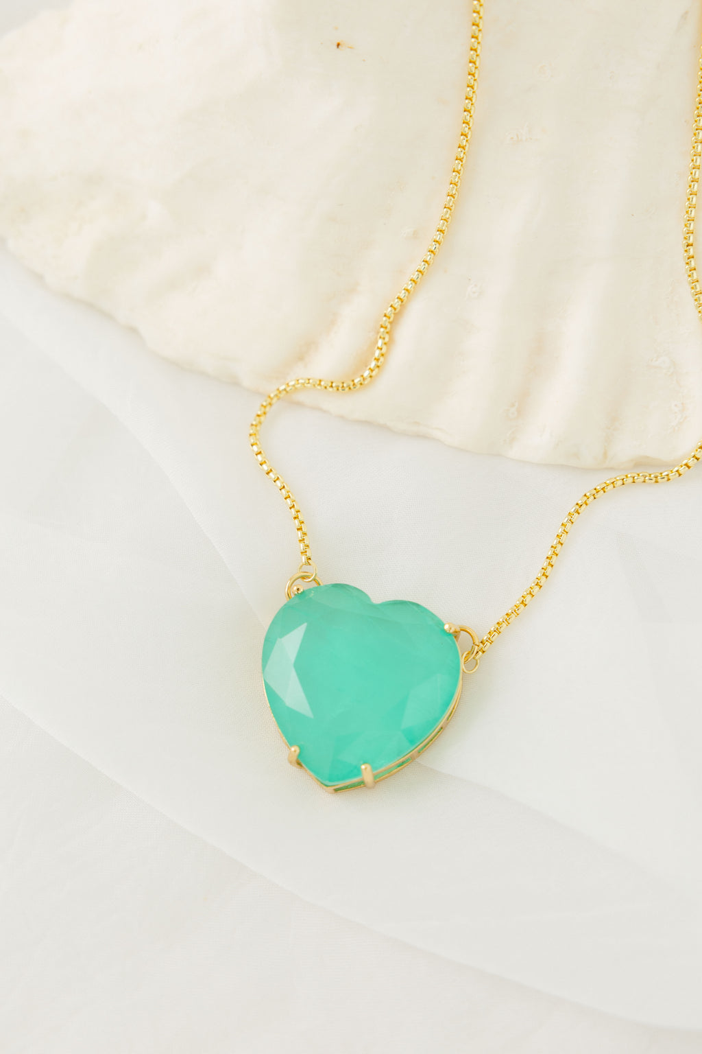 Collar Corazón Turmalina Grande