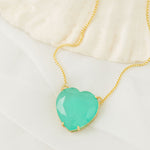 Collar Corazón Turmalina Grande