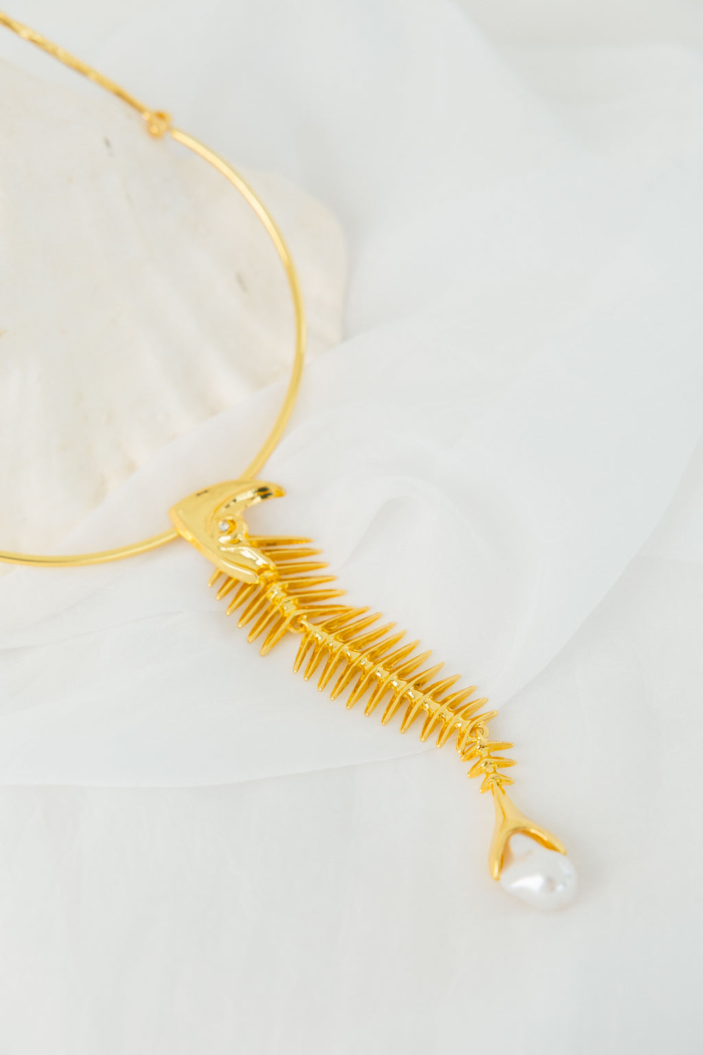 Collar “Golden Fishbone”