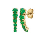 Aretes Mini esmeraldas