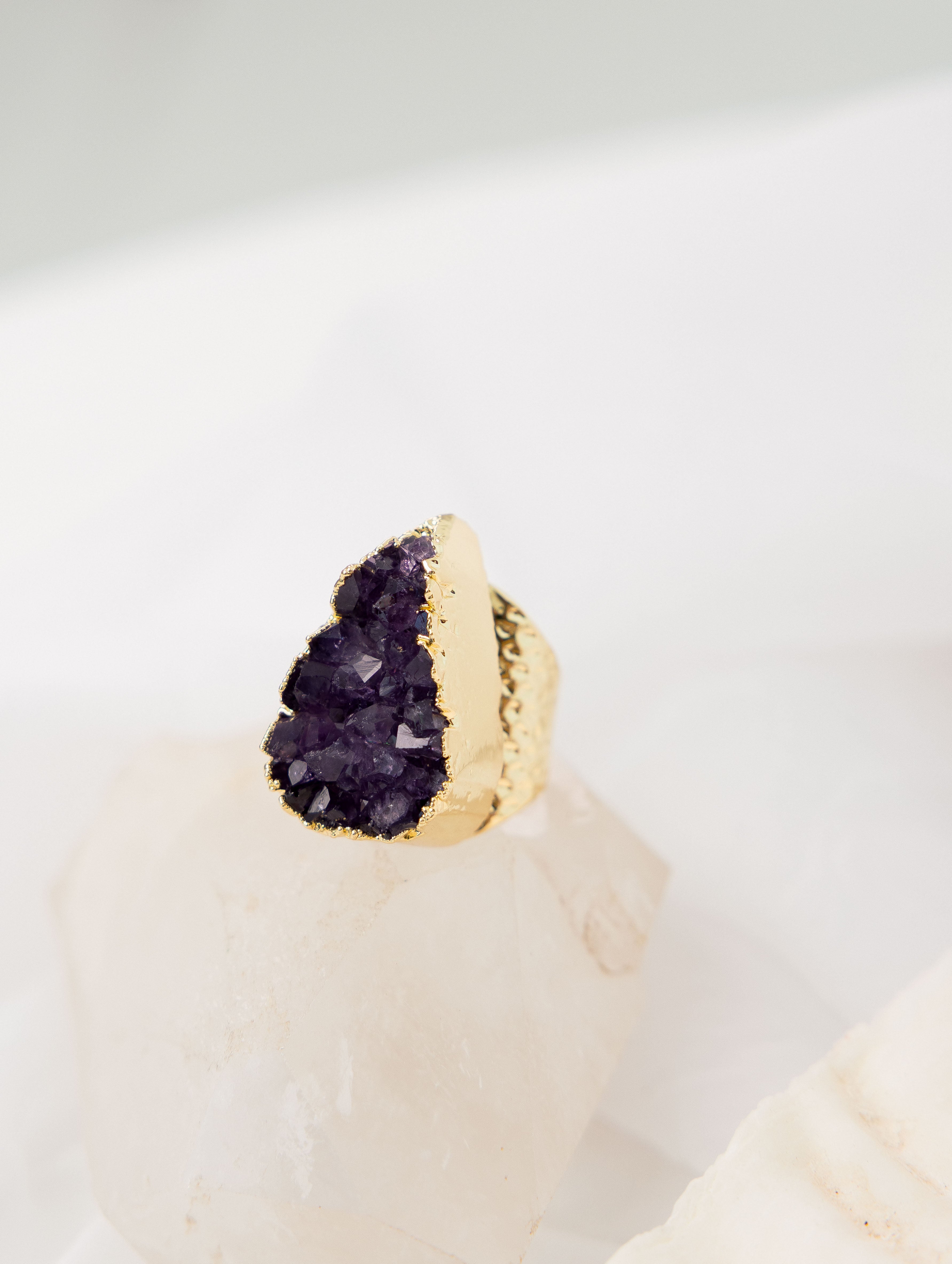 Anillo Cuarzo Amatista