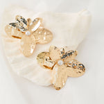 Aretes “Flor Dorada Perla”