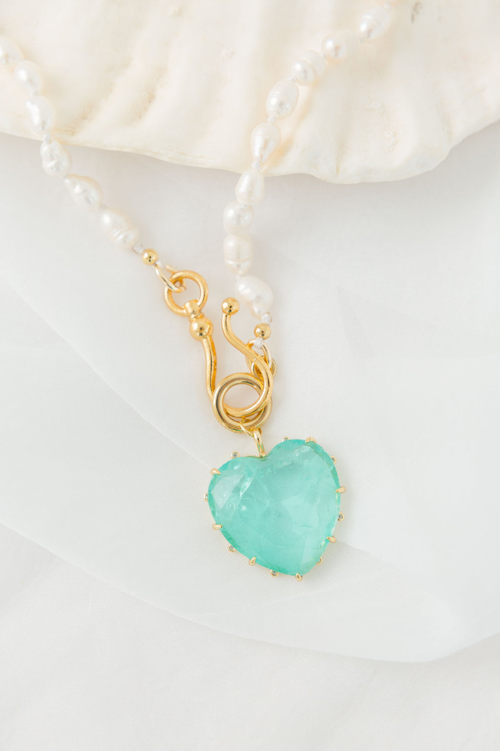 Collar de Perlas “Corazón Turmalina”