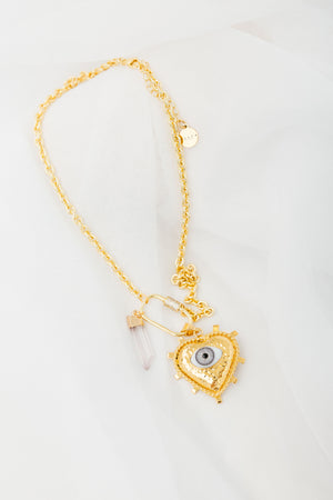 Collar Corazón Cuarzo