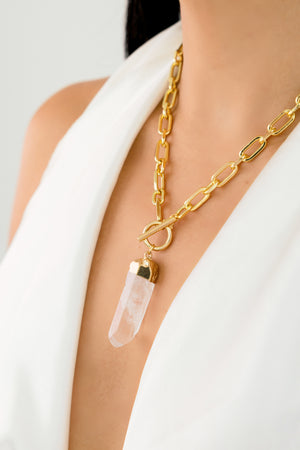Collar Cuarzo Biselado