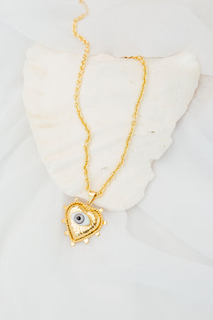 Collar corazón Ojo Azul M2