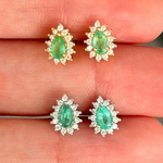 Aretes Gota Esmeralda Mini