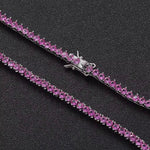 Collar tenis Zafiros Rosas
