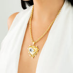 Collar corazón Ojo Azul M2