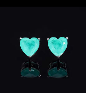 Aretes Corazón Turmalina