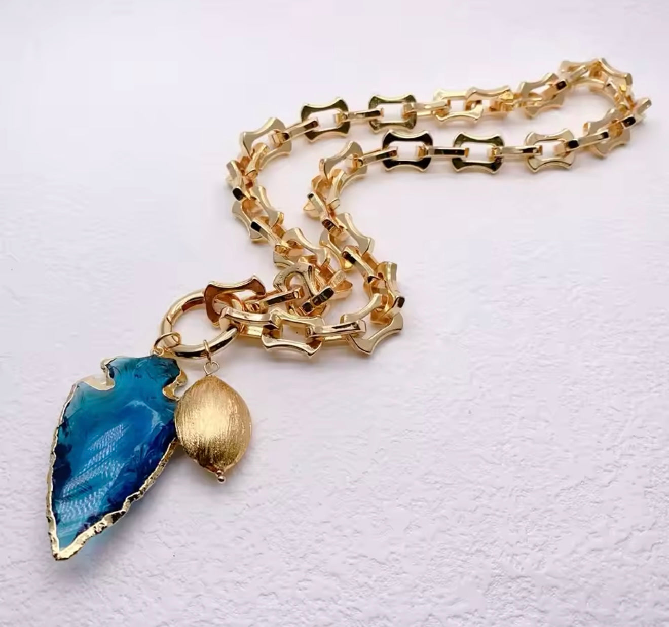 Collar Cuarzo Azul Flecha
