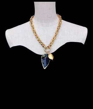 Collar Cuarzo Azul Flecha