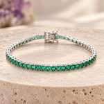 Pulsera Tenis Esmeralda 3mm