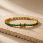 Pulsera Tenis Esmeraldas
