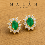 Aretes Flor de Esmeralda M1