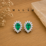 Aretes Gota Esmeralda Mini