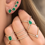 Ear Cuff Gota Esmeralda