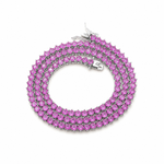 Collar tenis Zafiros Rosas