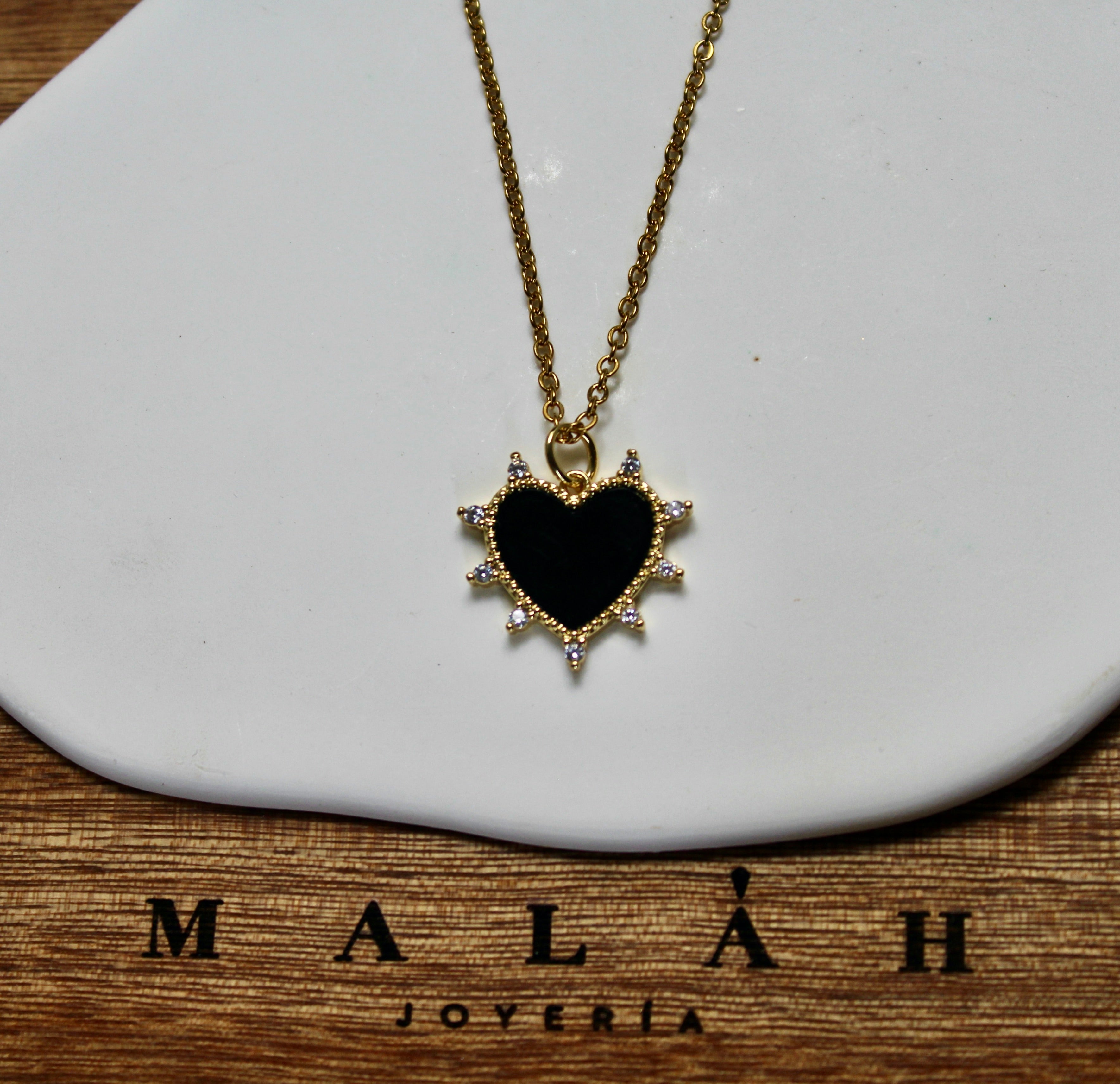 Collar Corazon Onix