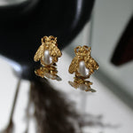 Aretes Abeja Perla