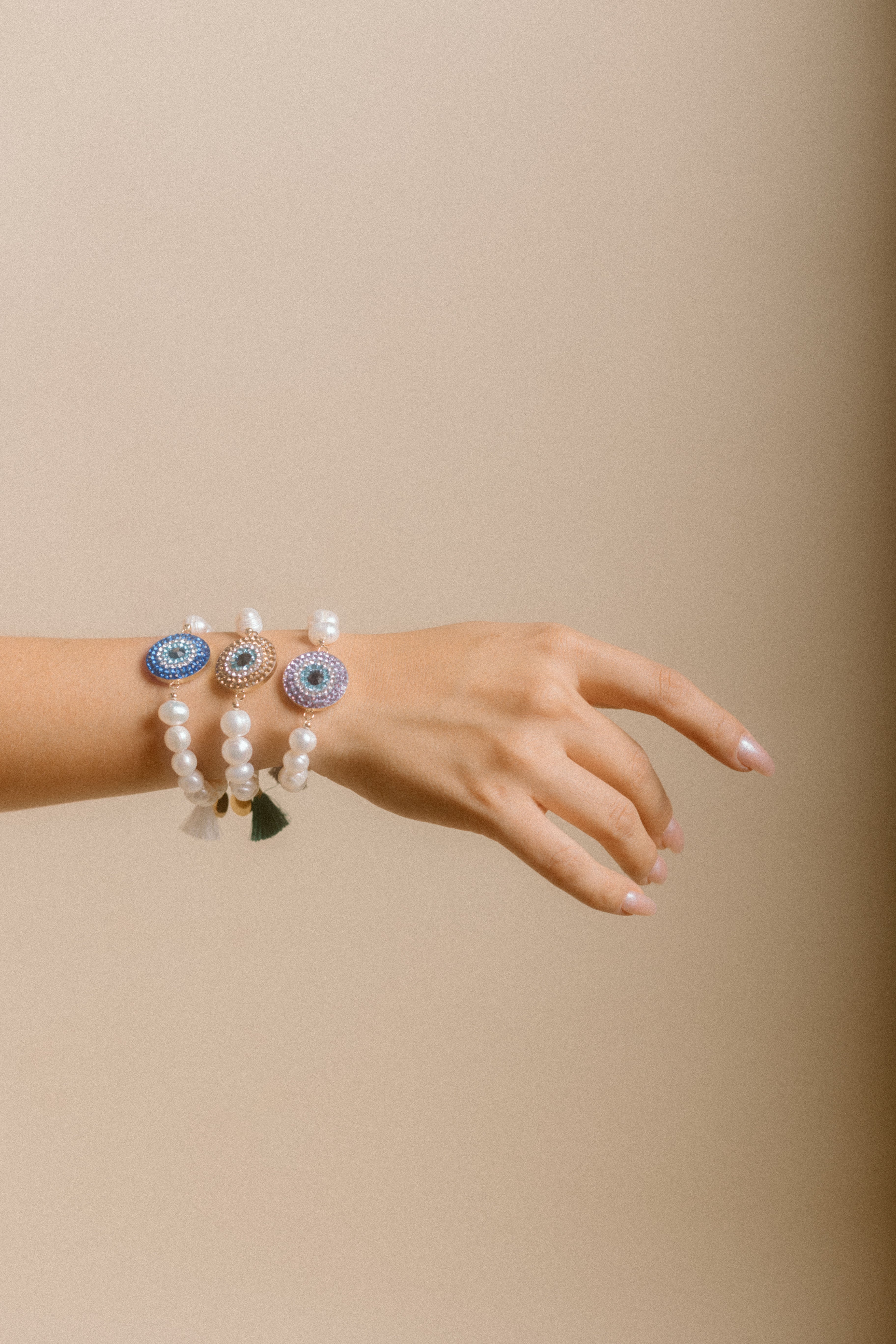 Pulsera Ojo Cristales Azules