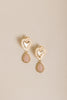 Aretes Sagrado Corazon Cuarzo Rosa